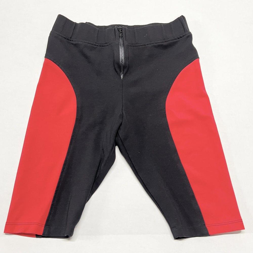 S By Serena Williams Compression Shorts Black Red Zip Up Tennis Fashion Size L